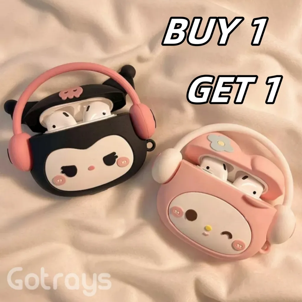 COD Headset Nirkabel Universal i12 TWS HIFI Earbud Stereo INPODS Bluetooth 5.0 Kartun Lucu-Beli earphone gratis case