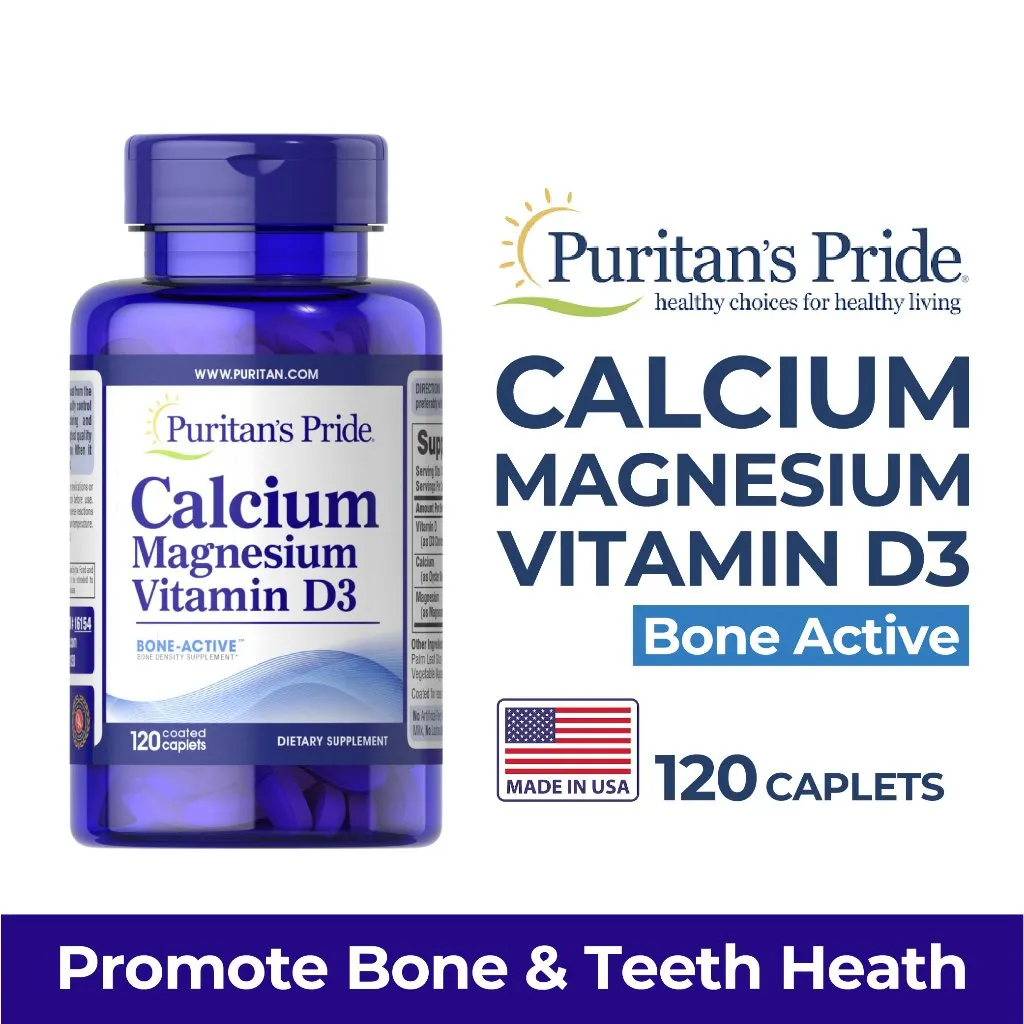 Puritan Pride Calcium Magnesium with Vitamin D 120 Caplets