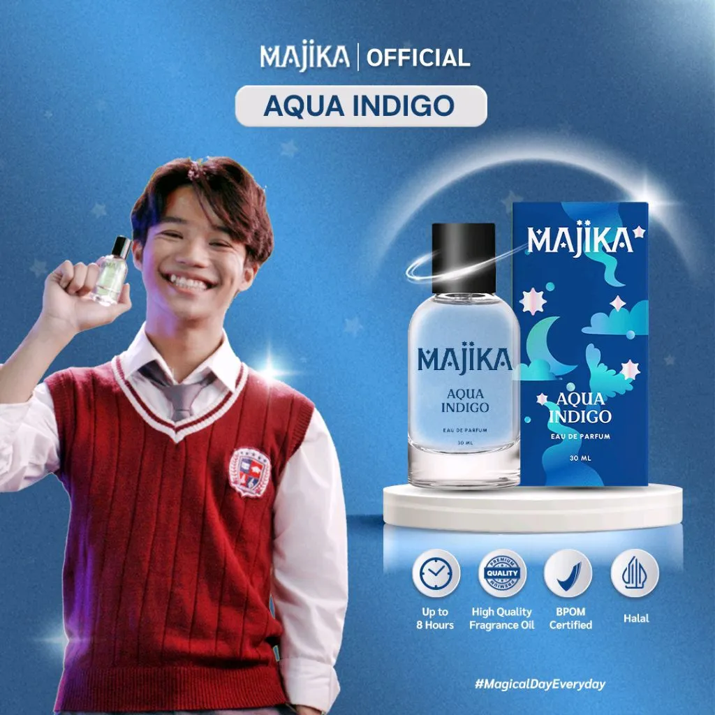 MAJIKA Aqua Indigo Eau de Parfum 30 ML Parfum Pria Tahan Lama