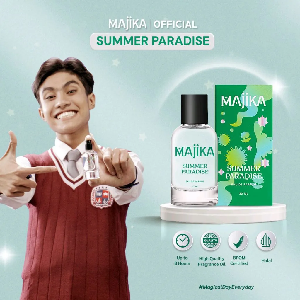 MAJIKA Summer Paradise Eau de Parfum 30 ML Parfum Unisex Tahan lama