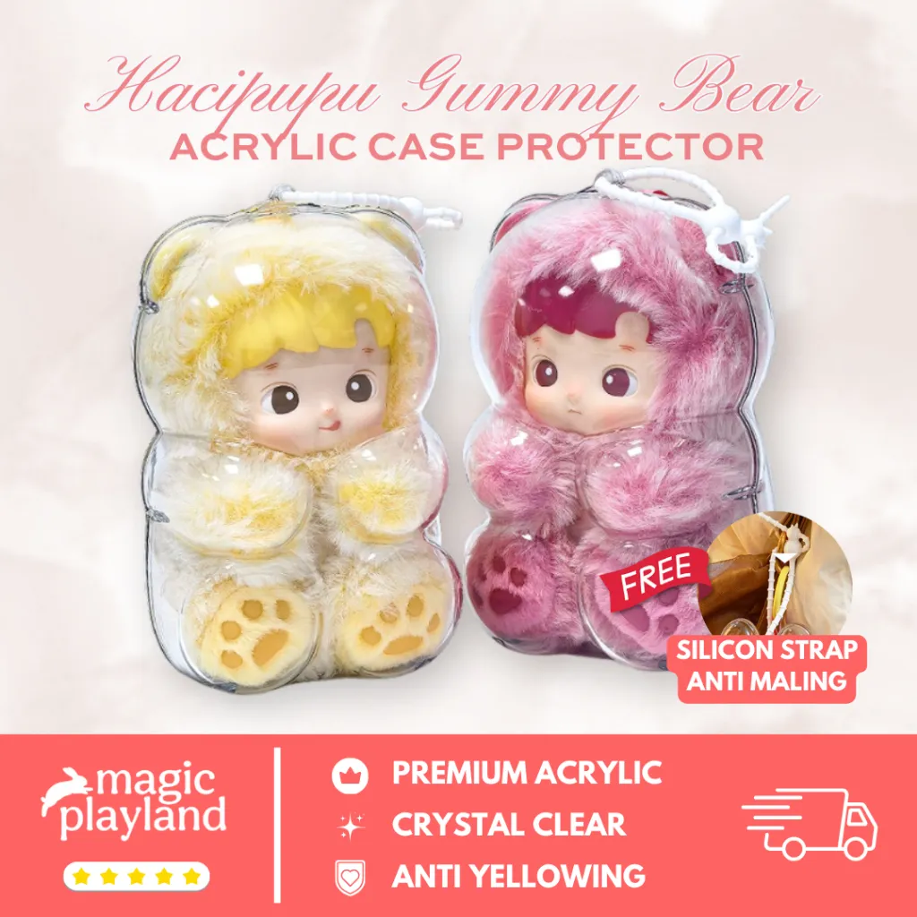 [READY] PREMIUM Acrylic Hacipupu Gummy Bear Plush Hard Case Protector Cover Akrilik Case Casing Protector Tebal Anti Gores