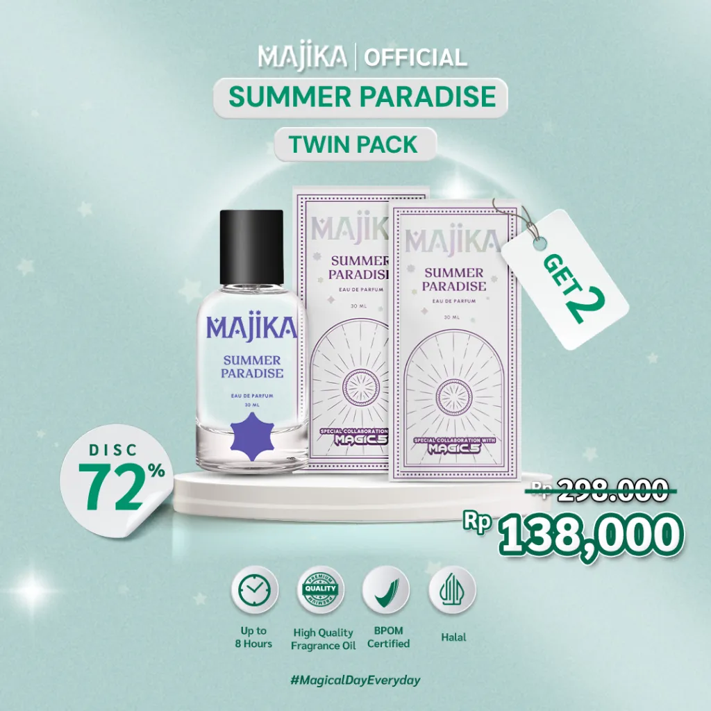 [MAGIC 5 x MAJIKA Blind Box]x2 SUMMER PARADISE Eau de Parfum | 30 ML | Free Sticker MAGIC 5 Random