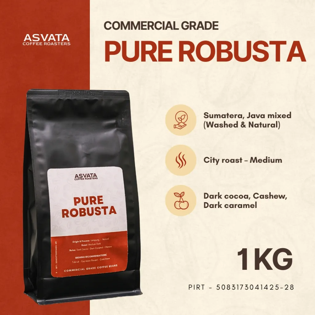 Biji Kopi Pure Robusta 1 KG Commercial Grade Robusta
