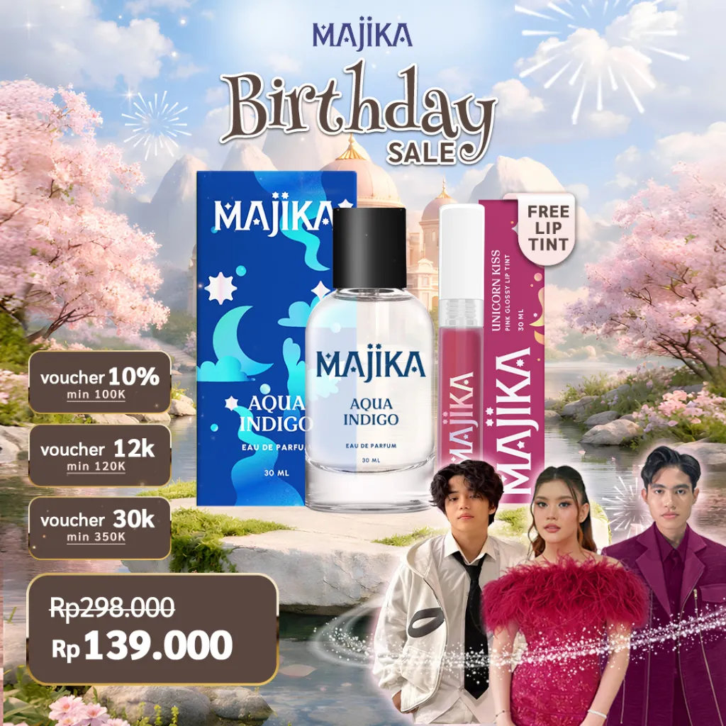 MAJIKA Aqua Indigo Eau de Parfum FREE Lip Tint