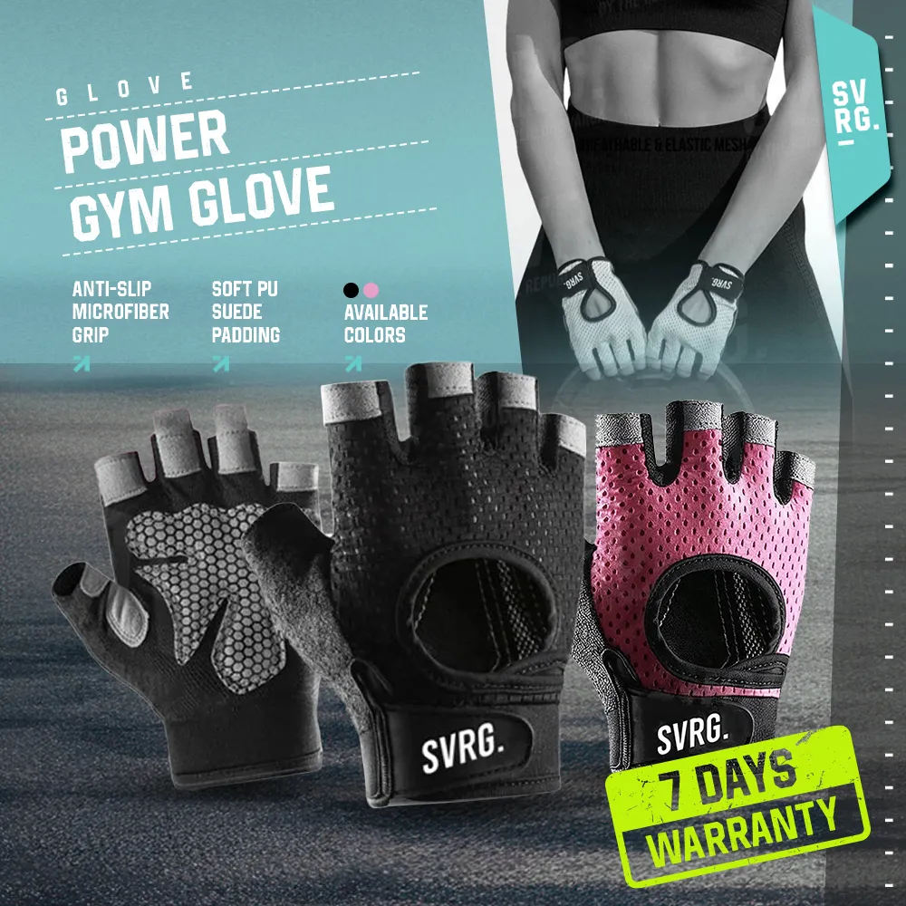 SVRG Power Gym Gloves - Sarung Tangan Anti Slip - Gym & Fitness