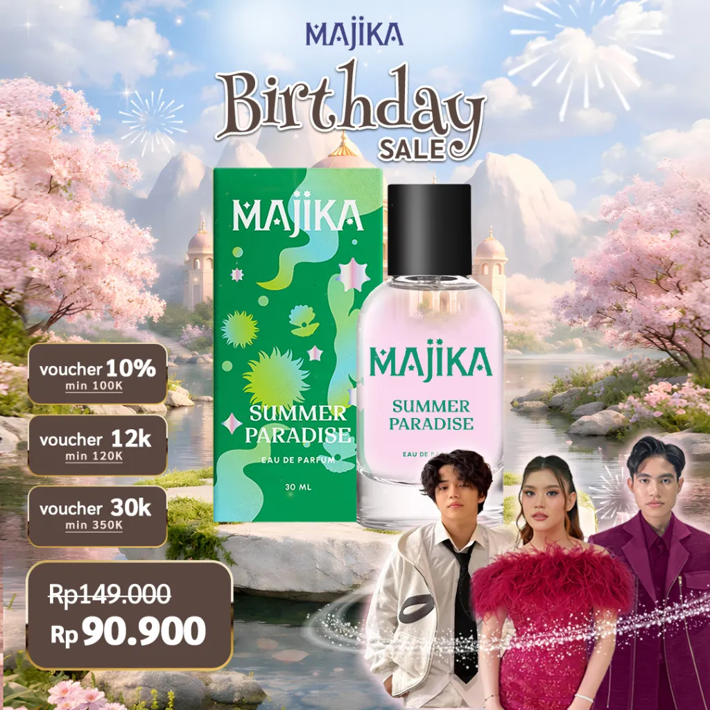 MAJIKA Summer Paradise Eau de Parfum | 30 ML | Parfum Unisex Tahan lama [AFFILIATE]