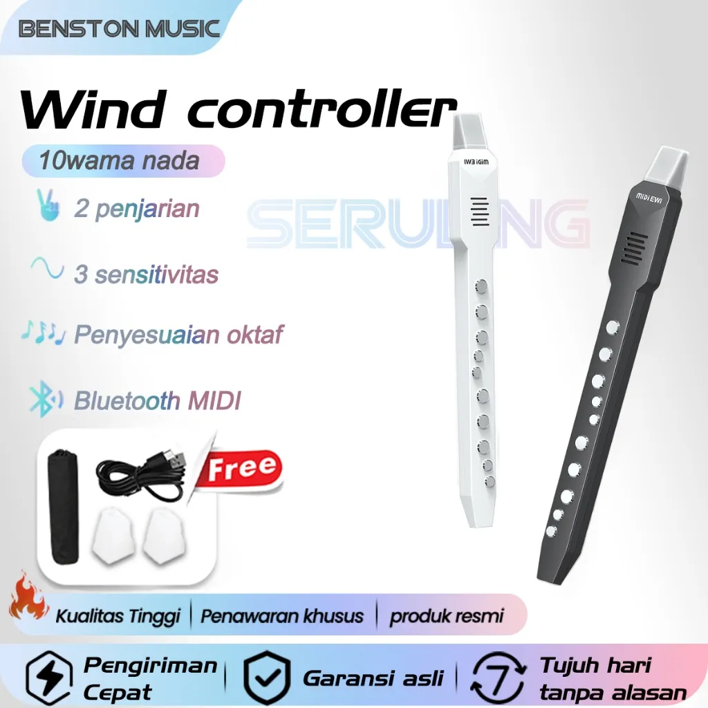 Benston Music - wind saksofon tingkat pemula pocket sax instrumen elektronik digital mini saksofon portable angin elektrik baru untuk lansia/pemula
