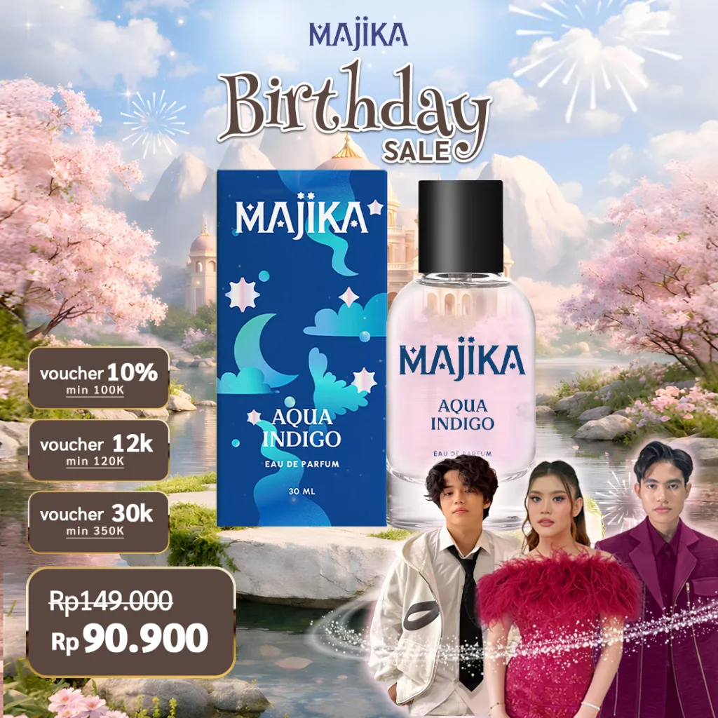 MAJIKA Aqua Indigo Eau de Parfum | 30 ML | Parfum Pria Tahan Lama [AFFILIATE]