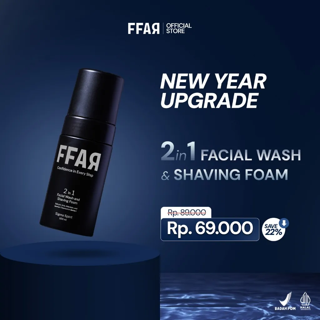 FFAR Sigma Spirit 2in1 Face Wash & Shaving Foam | 100 ML - Facial Wash Pria, Shaving Foam Pria [AFFILIATE]