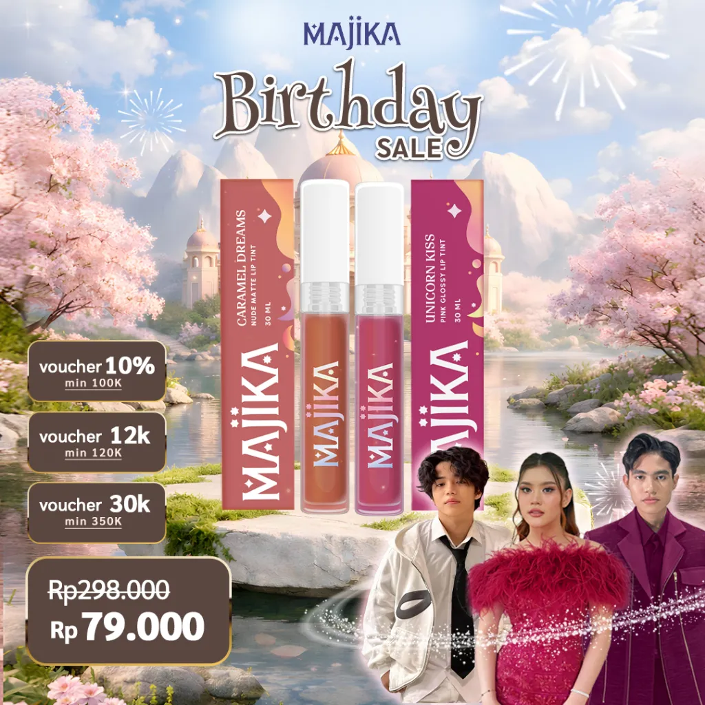 B1G1 Majika Lip Tint Caramel Dreams + Lip Tint Unicorn Kiss