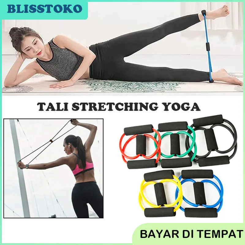 Stretching Fitness Gym Yoga/Tali Olahraga Rumah/Tali Stretching Fitness Rope Bantu Otot Tali