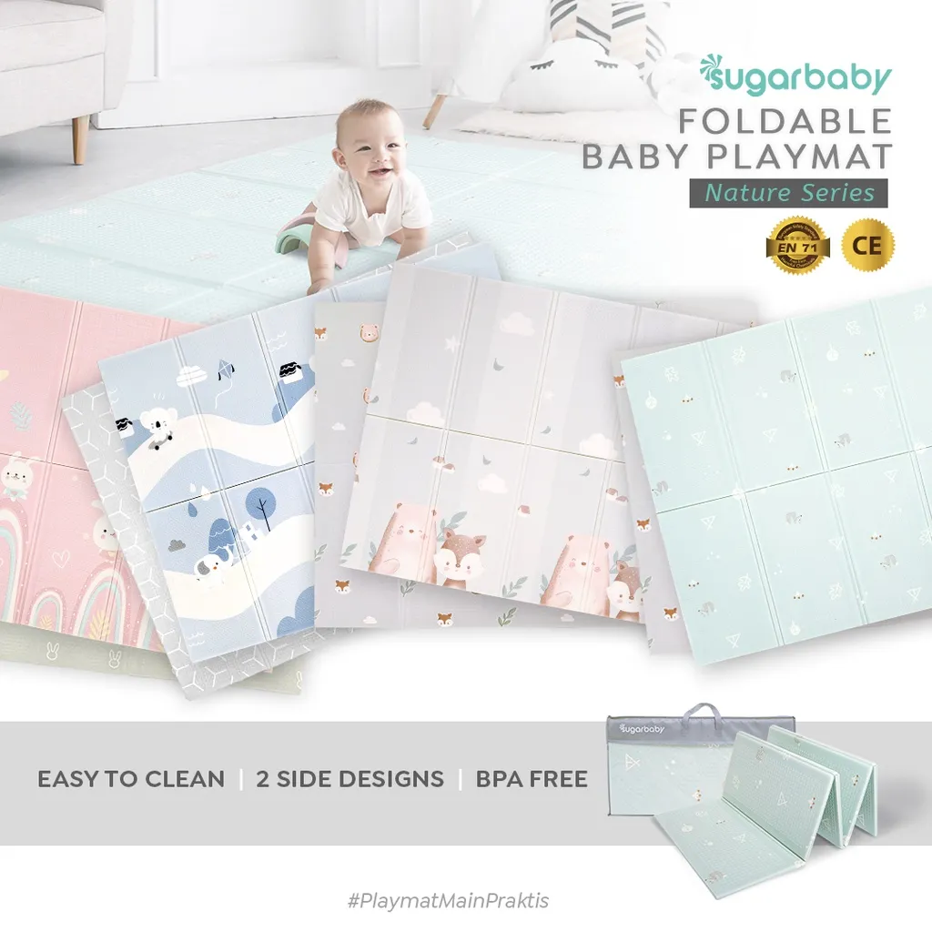 Sugarbaby Foldable Baby Playmat (Nature Series) / Playmat Lipat Anak / Matras Bayi