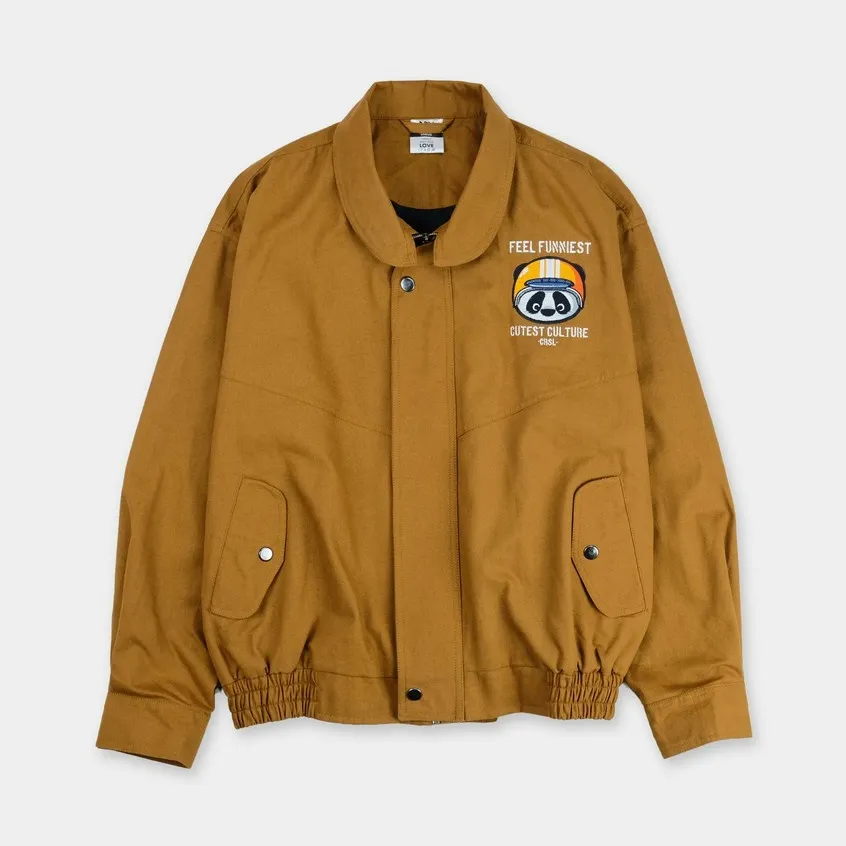 CRSL Popo Cute Rider Jacket | Brown | Bomber Jacket | Flight Jacket | Jaket Motor Unisex Pria Wanita