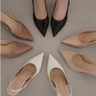 Coffee Heels — Tangerinemarché | Sepatu Heels Wanita | Covered Mules Basic | Heels Casual Kerja Work Formal 7cm
