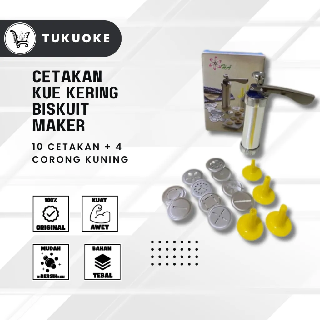 CETAKAN BISKUIT MAKER KUE KERING ALAT CETAK BISCUITS CETAKAN KUE KERING COOKIE MAKER SEMPRIT DORONG CETAKAN BISKUIT ALAT CETAKAN KUE