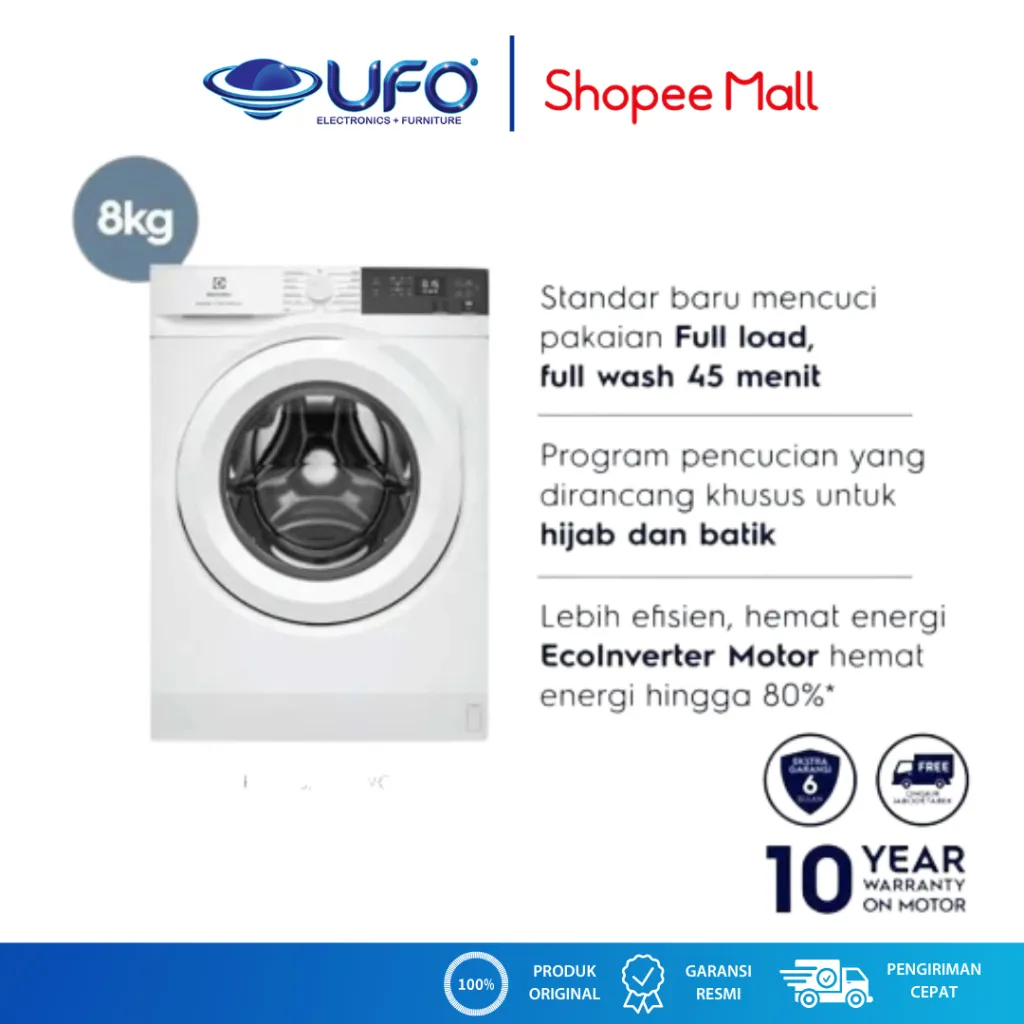 Electrolux Mesin Cuci Front Loading 8 Kg EWF8024D3WC