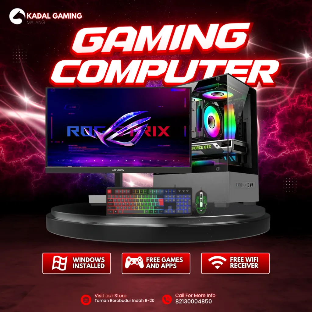 PC CORE I5 3470 VGA RTX 3050 16GB GAMING EDITING LIVESTREAMING SIAP PAKAI FULL SET FULSET FULLSET LENGKAP KOMPUTER