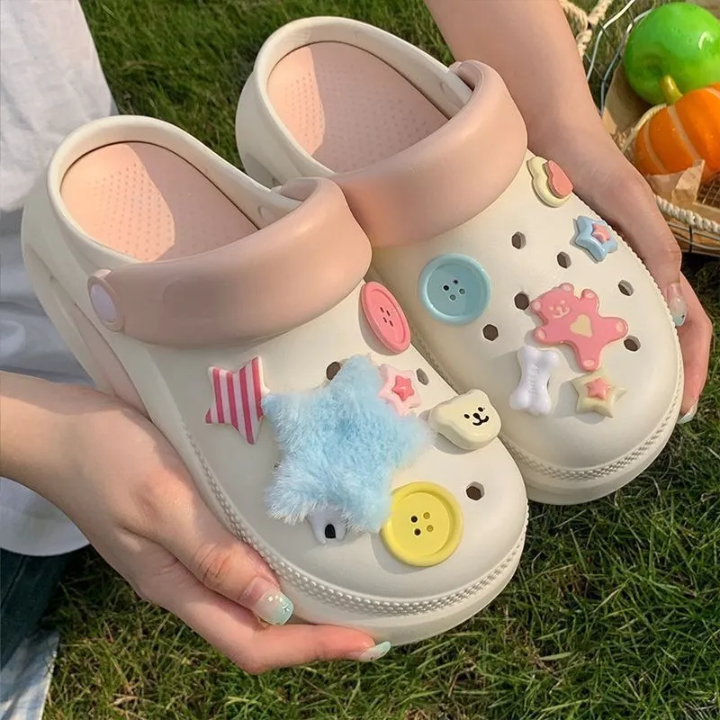 Sandal Wanita Kekinian Wedges Sandal Kodok Wanita Selop Sendal Perempuan Baim Sandal Wedgas