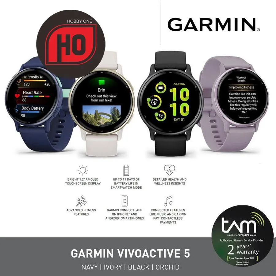 Garmin Vivoactive 5 WiFi- Health GPS Watch With Heart Rate Monitor Smartwatch