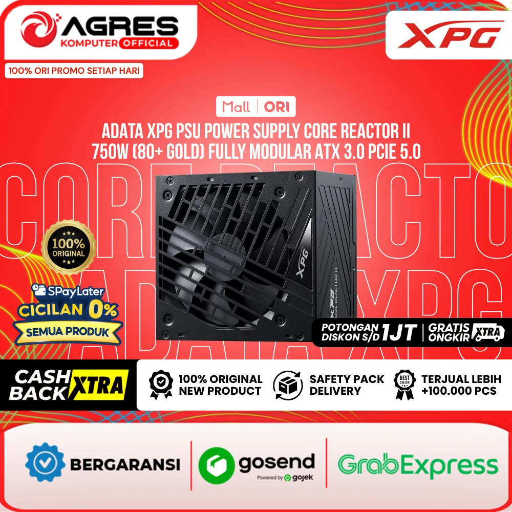 ADATA XPG PSU POWER SUPPLY CORE REACTOR II 750W (80+ GOLD) FULLY MODULAR ATX 3.1 PCIE 5.0 BLACK