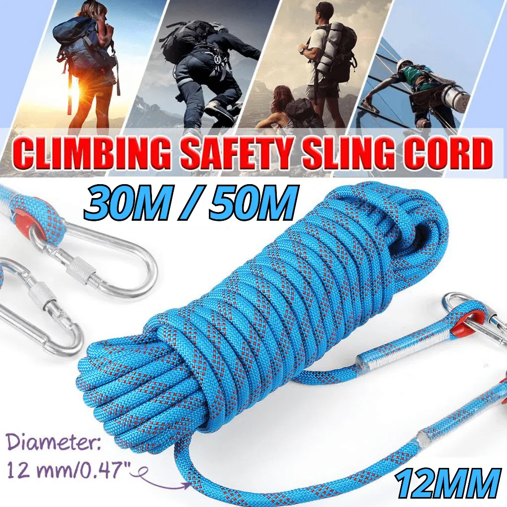 TaffSPORT Tali Parakord 50M 12mm Karmanter Serbaguna Panjat Tebing Climbing Rope Outdor Tali Darurat