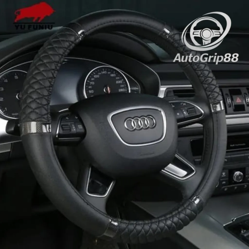 AutoGrip88 Sarung Setir Mobil bahan kulit Asli