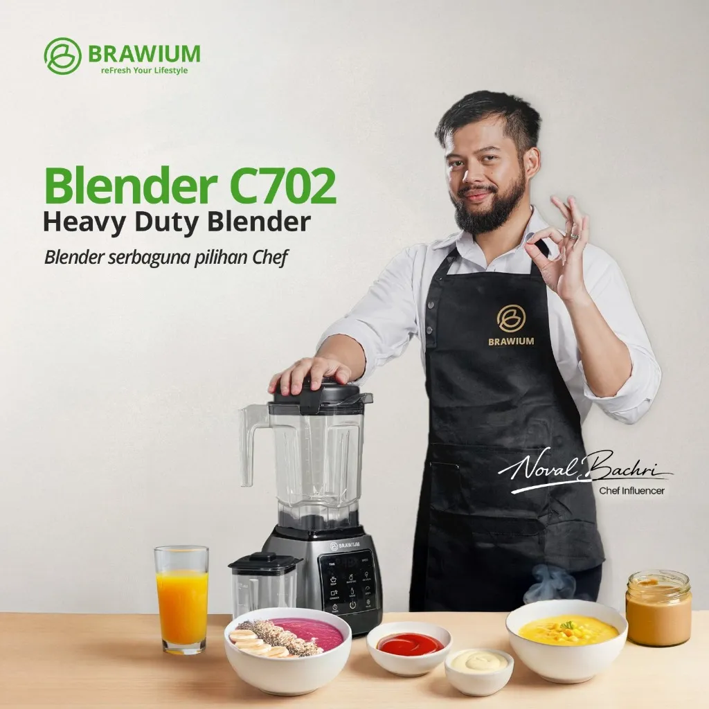 Blender Heavy Duty 2 L 24.000 rpm BRAWIUM C702 (formerly BRAWO Life) | 2,68 Horsepower (HP)