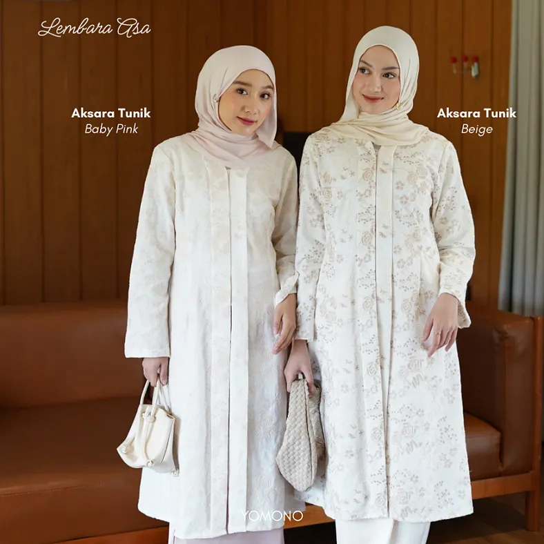 Yomonoid - Aksara Tunik Bordir Atasan Wanita