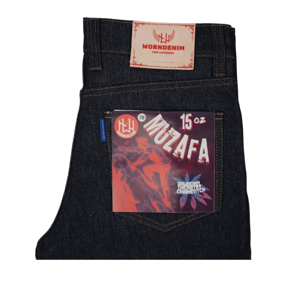 WORNDENIM Muzafa Series Raw Denim 15 Oz Buttonfly Sanforized Slimstright Non Stretch