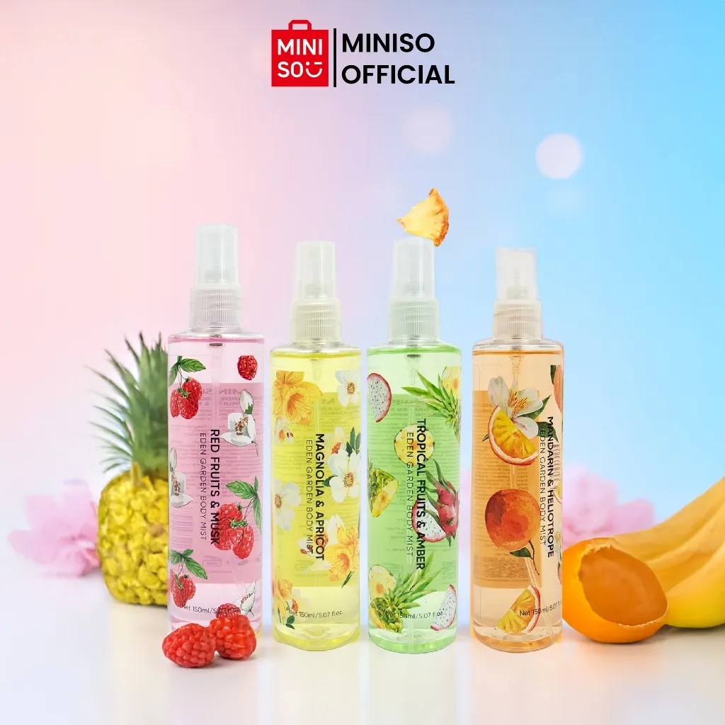 MINISO Body Mist 150ml fragrance spray tahan lama Natural Series Eau de body spray Parfum Parfum Vanilla Perfum Spray Pengharum Badan Unisex  Hair Mist Parfum Rambut
