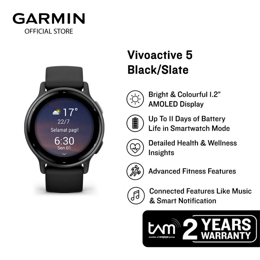 Garmin Vivoactive 5 - Black/Slate