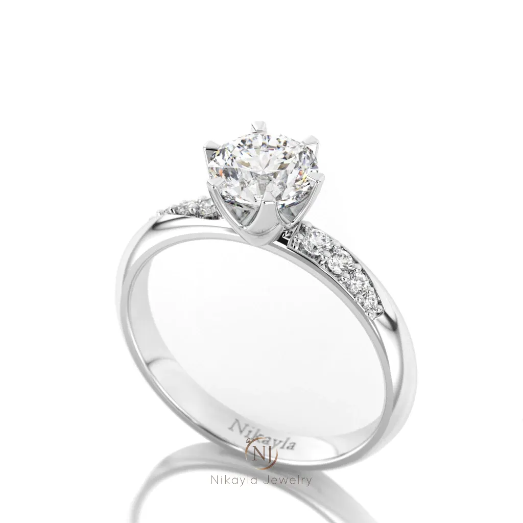 Nikayla Jewelry - Cincin Perak Single Cincin Tunangan Murni Original Bersertifikat
