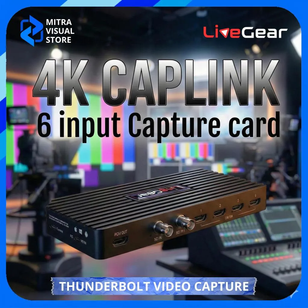 LiveGear 4K CAPLINK 6 Input Video capture card 2 SDI + 4 HDMI USB 4 /Thunderbolt 4 & 3