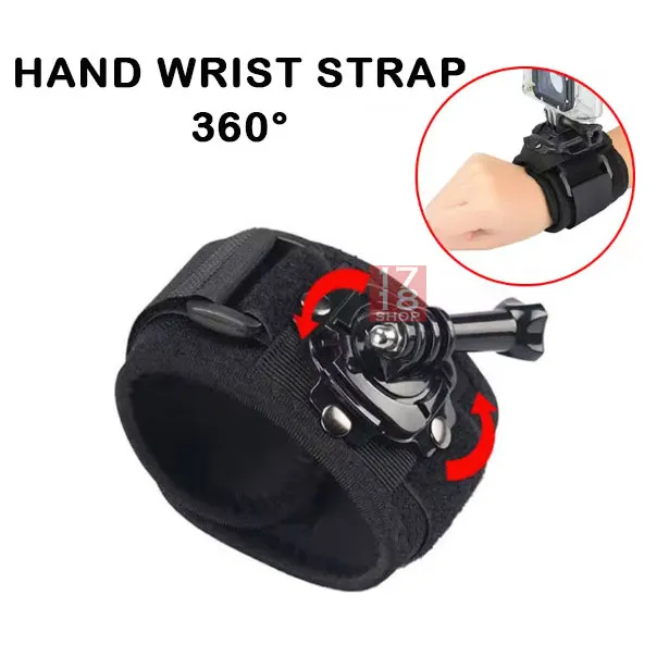 For Camera Action Gopro DJI Insta360 Xiaomi Yi Cam Brica SJCam Hand Wrist Strap Aksessoris Kamera Aksi Tali Lengan Pergelangan Tangan Mount Stand Dengan Sekrup Adaptor Tali Dudukan Camera Fotografi Olahraga ekstrem Dudukan Kamera Action