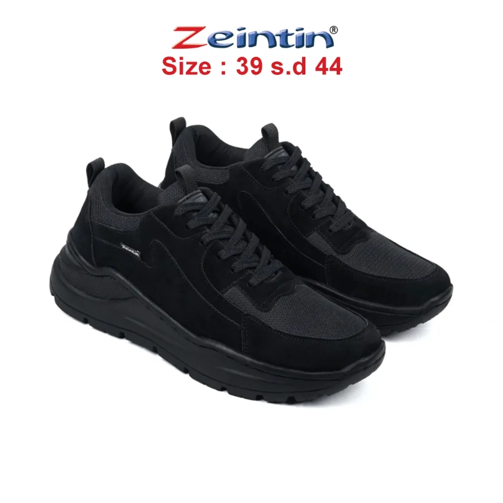 Zeintin - Sepatu Snakers Pria Hitam Sneakar Sepatu Sekolah BL