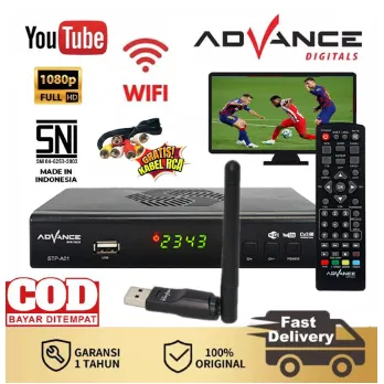 Advance STP-A01 Set Top Box Digital Full HD Receiver TV Bisa Youtube DVB-T2 Bisa Dapat Semua Channel Garansi Resmi 12 Bulan