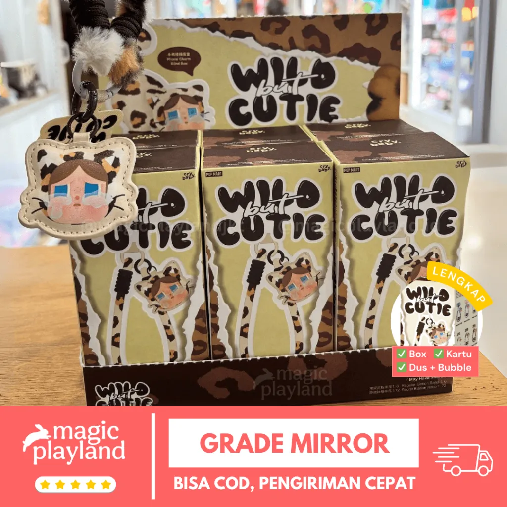 [READY] CRYBABY Wild But Cutie Phone Strap Mirror 1:1 Blind Box Selected Vinyl Gantungan HP Premium