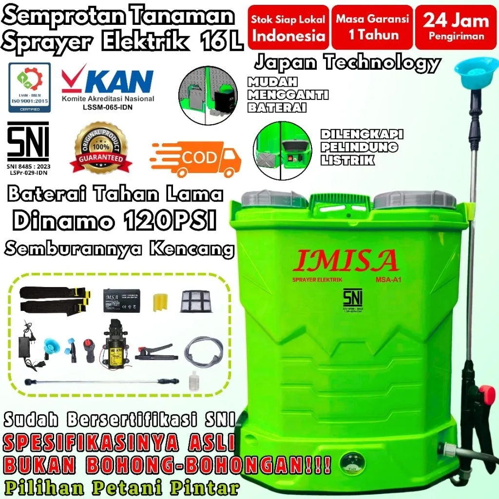 SPRAYER IMISA 16 LITER + EASY TAKING SEMPROTAN ELEKTRIK (VARIASI)
