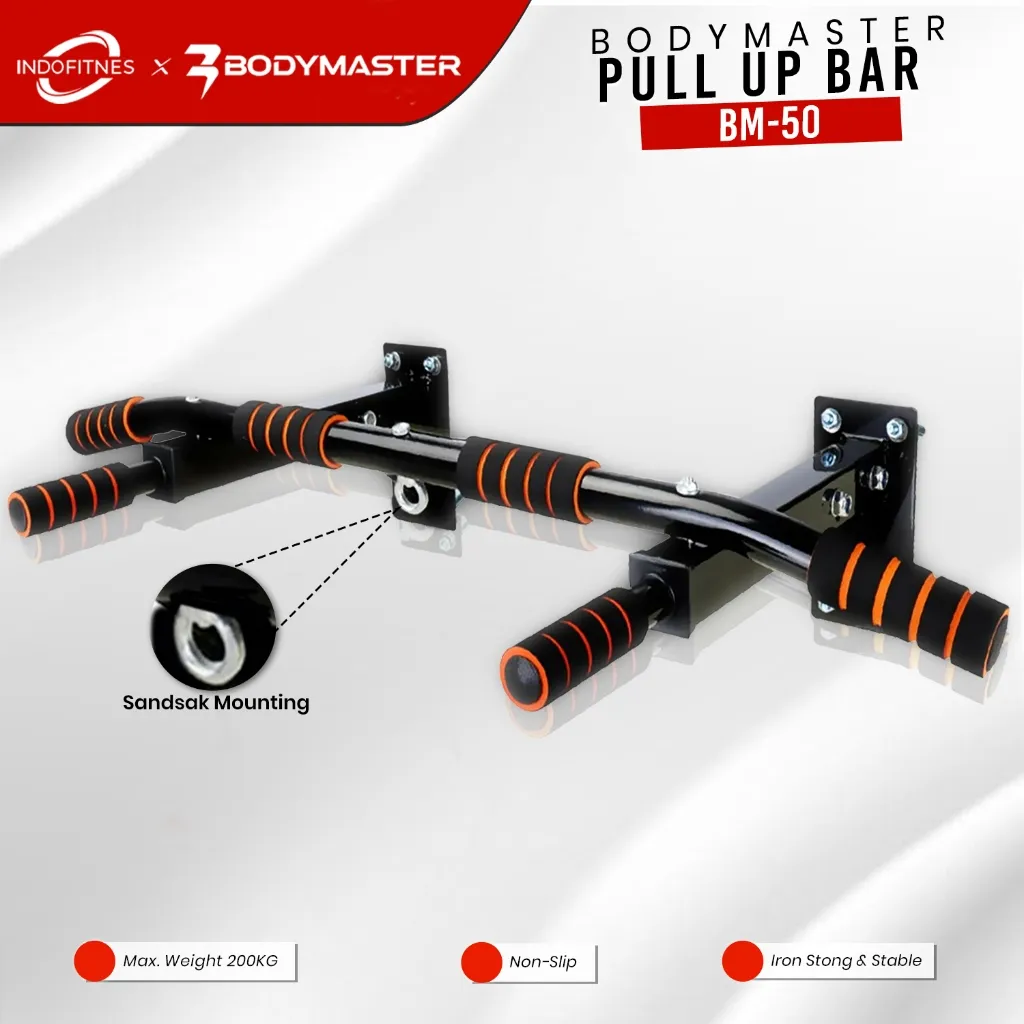 BODYMASTER Pull Up Bar BM-50 Wall Chin Up Pullup Samsak Bracket