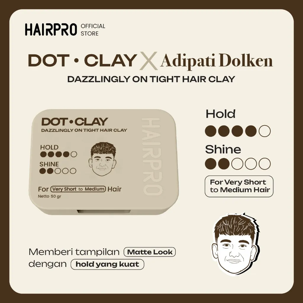Hairpro Dot Clay - Hair Clay Pomade Rambut