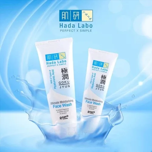 Hada Labo Shirojyun Gokujyun Ultimate Whitening Face Wash 100gr / 50gr Hadalabo Pembersih Wajah