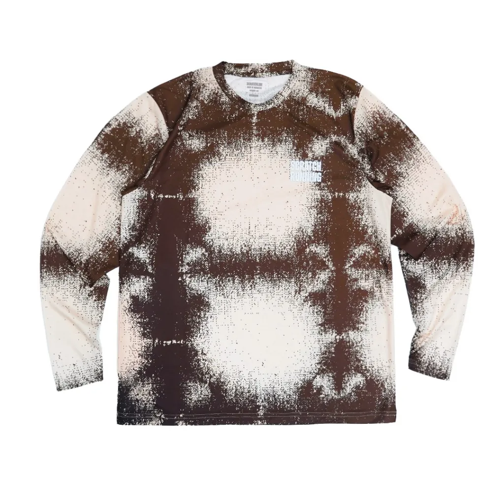 Scratchline Terran Longsleeve Running Jersey Brown Men