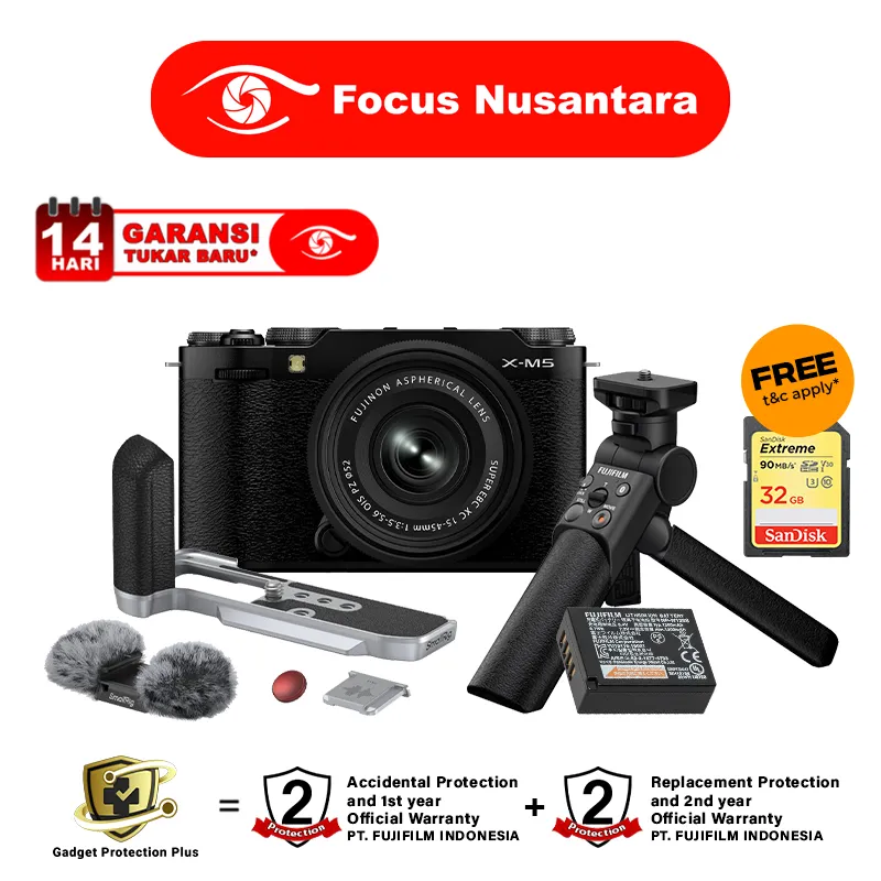 FUJIFILM X-M5 Kit XC 15-45mm Fujifilm X M5 Body Only Fuji XM5 Kamera Mirrorless GARANSI RESMI
