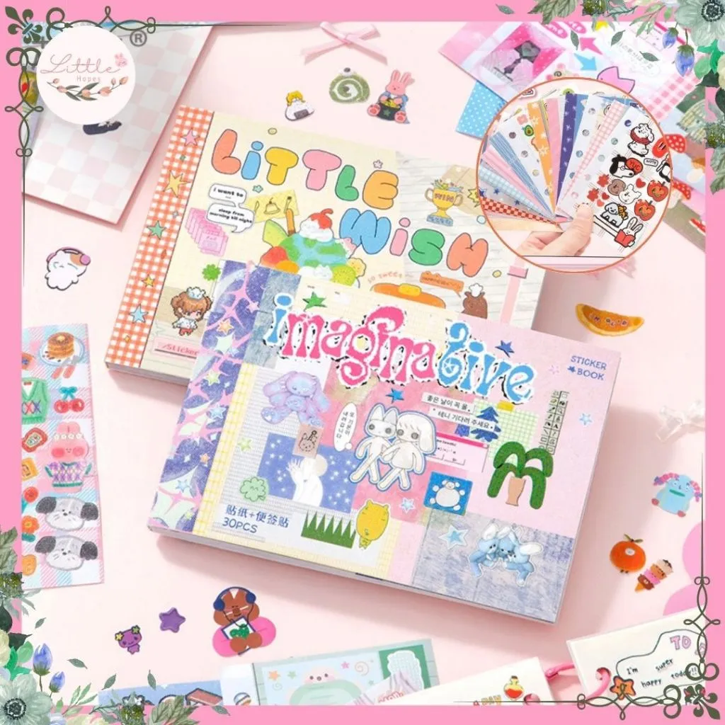 STICKER BOOK 60P M5 Japanese Journal Scrapbook DIY Diary Deco Art Buku Stiker Lucu Unik Creative
