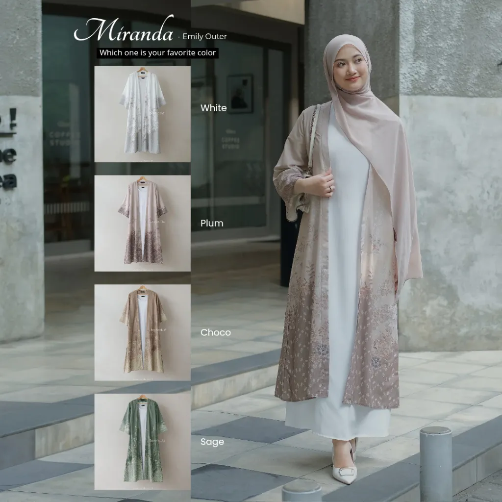 Bayleaf.id Miranda Emily Long Outer Motif Bunga