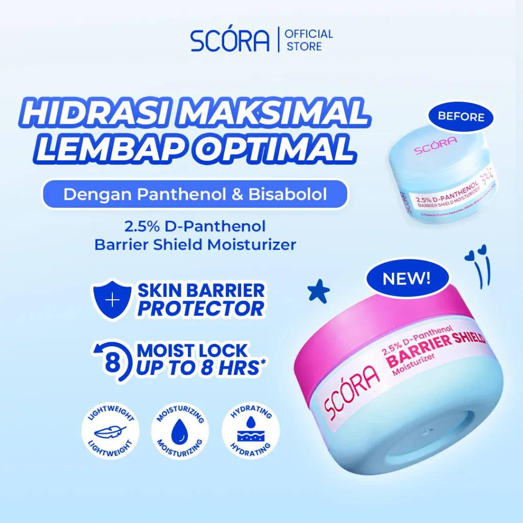 [NEW PACKAGING] 2,5% D-PANTHENOL BARRIER SHIELD MOISTURIZER 40ml Melembapkan Kulit Menjaga Skin Barrier