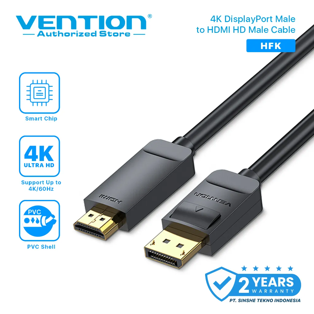 Vention Kabel DisplayPort DP to HDMI 4K 1080p