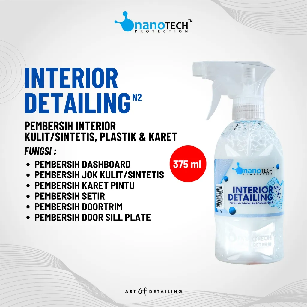 INTERIOR DETAILING - nanoTECH PROTECTION - Interior Cleaner - Pembersih Interior Mobil - Pembersih Jok Mobil - Pembersih Dasboard - Pembersih Plafon Mobil - Pembersih Jok Kulit - Pembersih Jok Vinyl - Pembersih - All Purpose Cleaner