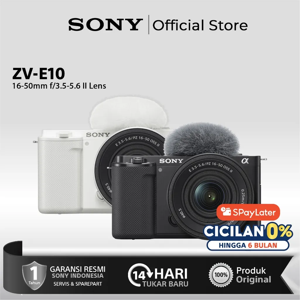 Sony ZV E10 Sony ZVE10 Mirrorless Camera Kit 16-50mm f3.5-5.6 OSS II Lens
