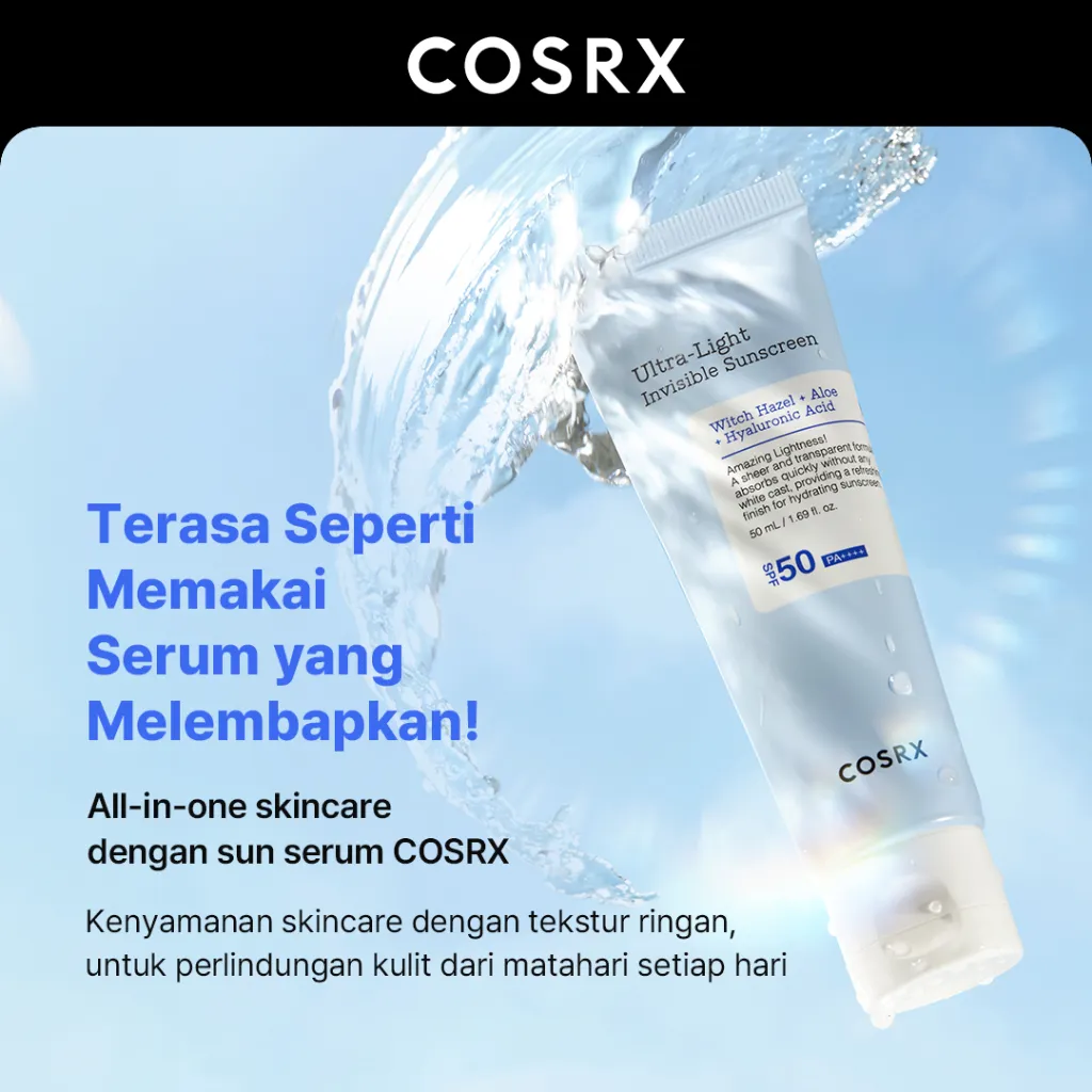 COSRX Ultra-Light Invisible Sunscreen SPF 50 PA++++, Size - 50ml